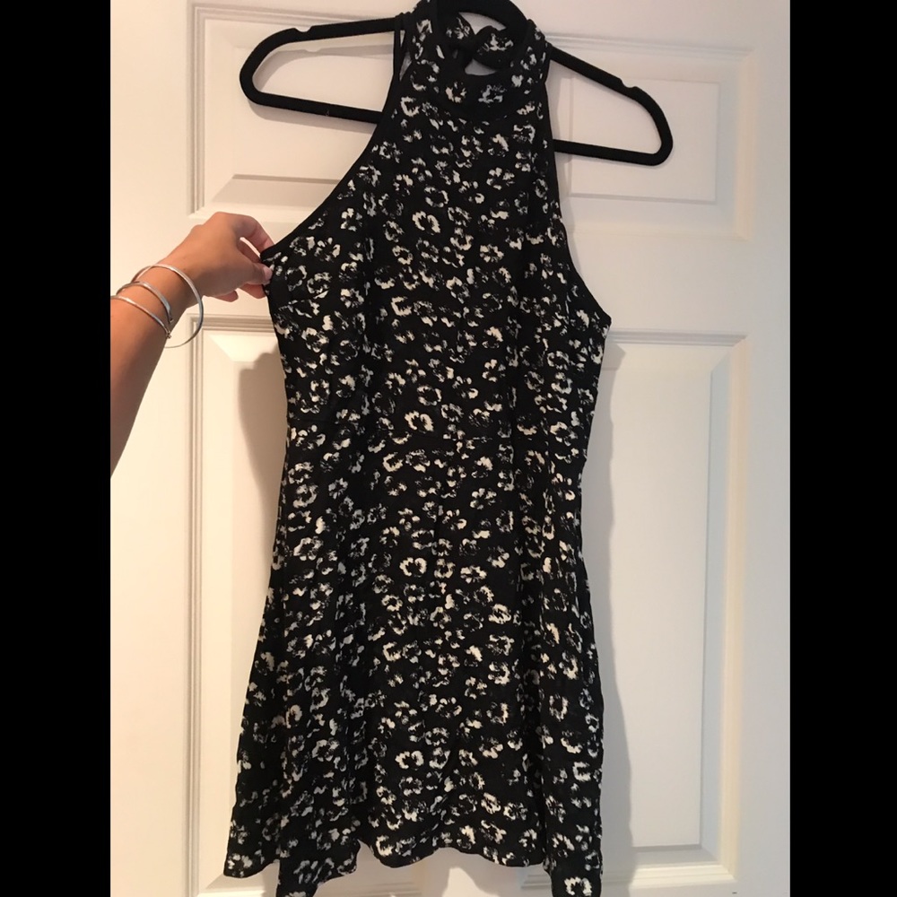 Azalea Black & White cheetah high neck dress!